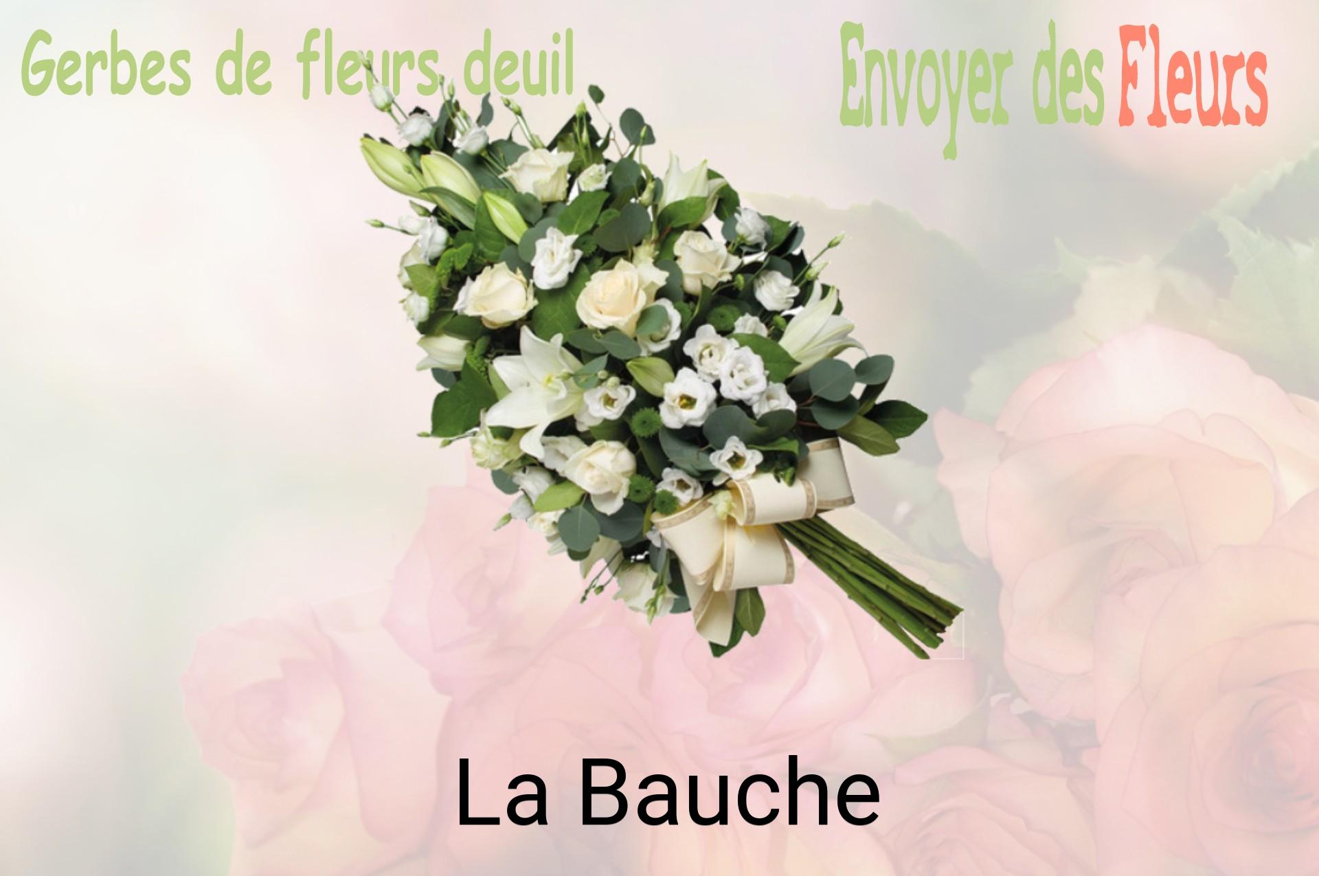Gerbe de fleurs de deuil livrée à La Bauche